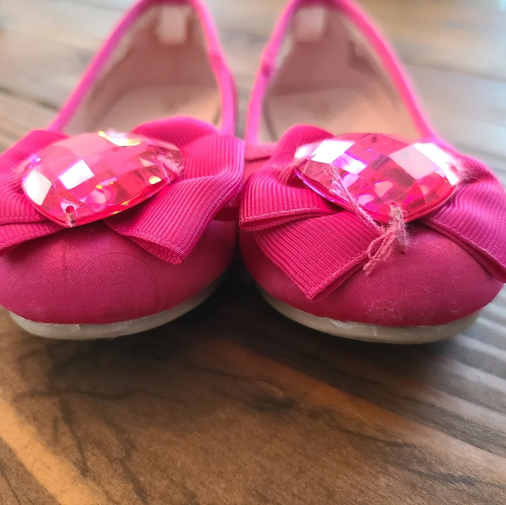 Gap Fuschia Gem Heart Slip-Ons - Toddler 9